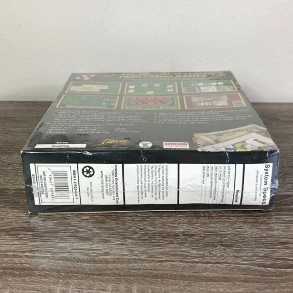 Casino Master 4.0 PC Game Edition Shuffle Deal CD-Rom Centron‎ Software New NIB